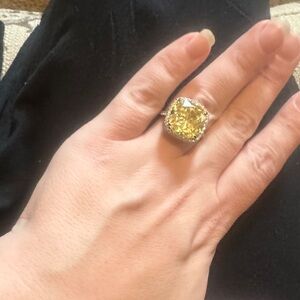 Yellow CZ ring